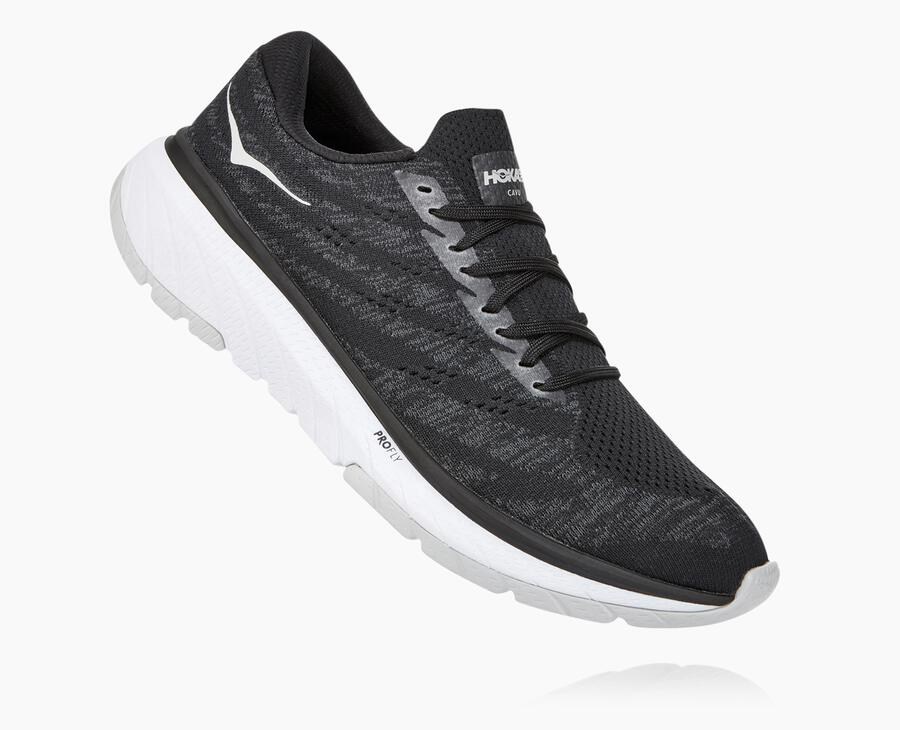 Hoka One One Mens Running Shoes - Cavu 3 - Black/White - SBWJ24875